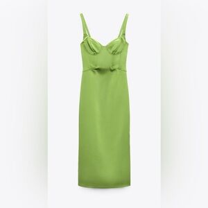 Zara satin effect corset dress